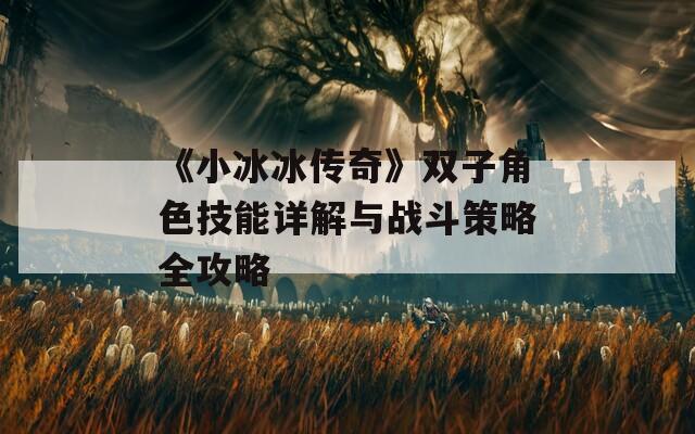 《小冰冰传奇》双子角色技能详解与战斗策略全攻略