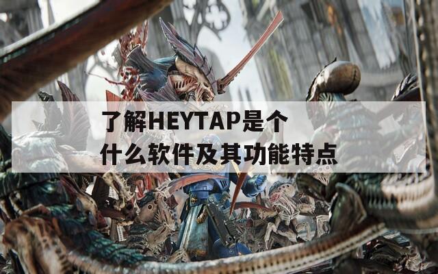 了解HEYTAP是个什么软件及其功能特点