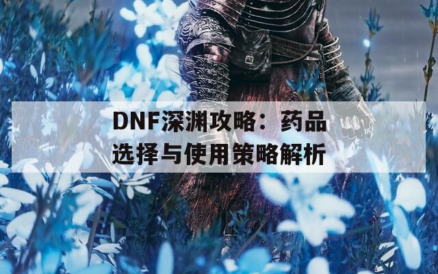 DNF深渊攻略：药品选择与使用策略解析