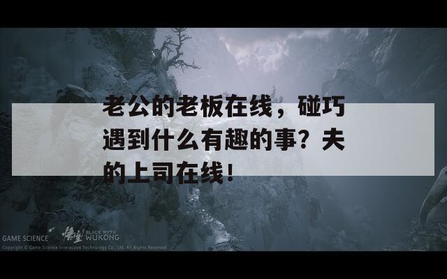 老公的老板在线，碰巧遇到什么有趣的事？夫的上司在线！