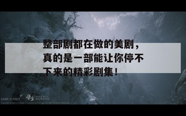 整部剧都在做的美剧，真的是一部能让你停不下来的精彩剧集！