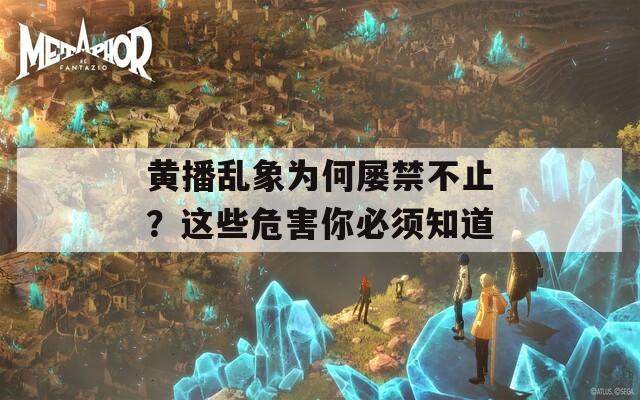 黄播乱象为何屡禁不止？这些危害你必须知道