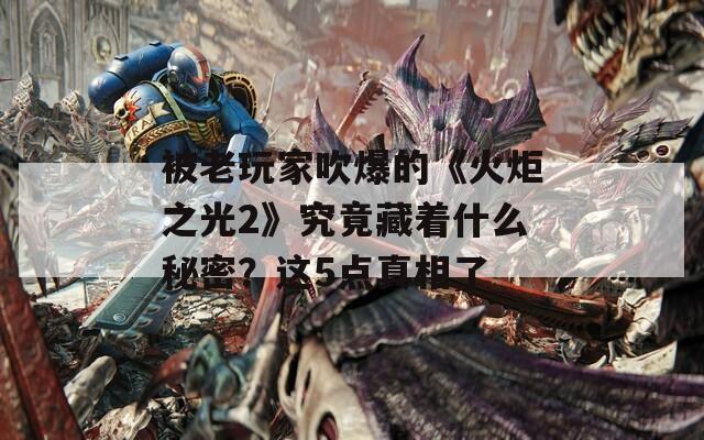 被老玩家吹爆的《火炬之光2》究竟藏着什么秘密？这5点真相了