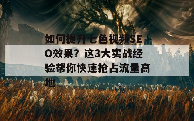 如何提升七色视频SEO效果？这3大实战经验帮你快速抢占流量高地