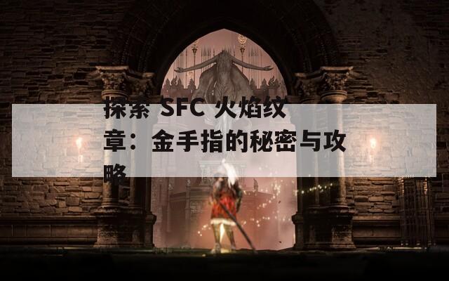 探索 SFC 火焰纹章：金手指的秘密与攻略