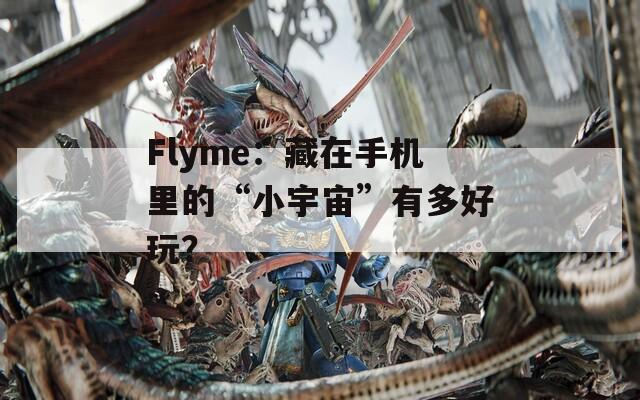 Flyme：藏在手机里的“小宇宙”有多好玩？