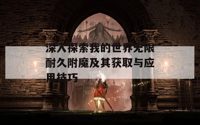 深入探索我的世界无限耐久附魔及其获取与应用技巧