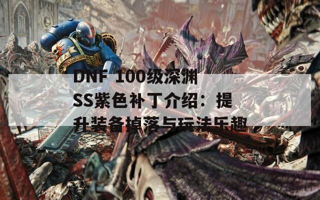 DNF 100级深渊SS紫色补丁介绍：提升装备掉落与玩法乐趣