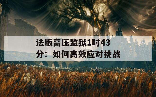 法版高压监狱1时43分：如何高效应对挑战