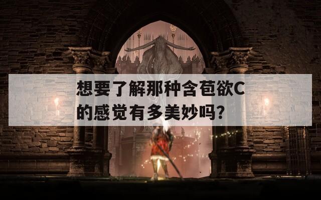 想要了解那种含苞欲C的感觉有多美妙吗？