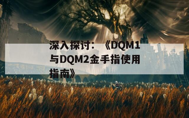 深入探讨：《DQM1与DQM2金手指使用指南》