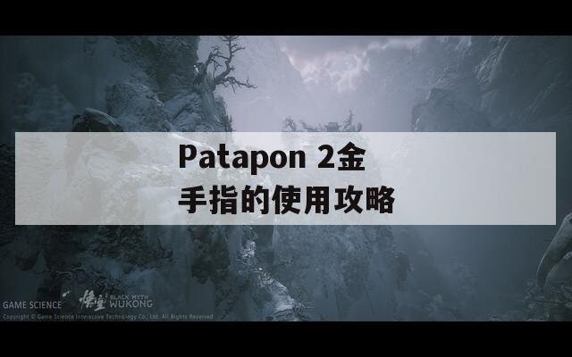 Patapon 2金手指的使用攻略