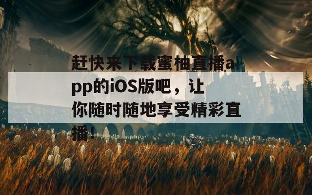 赶快来下载蜜柚直播app的iOS版吧，让你随时随地享受精彩直播！