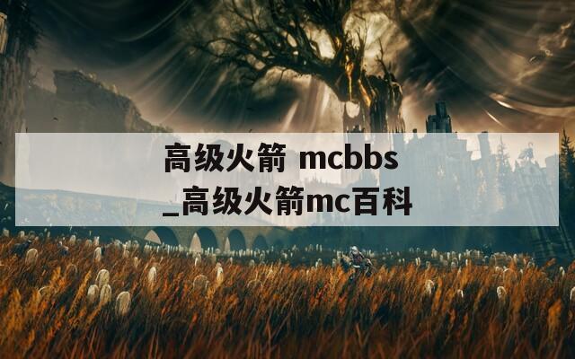 高级火箭 mcbbs_高级火箭mc百科